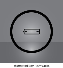 battery on gray background, vector, EPS 10