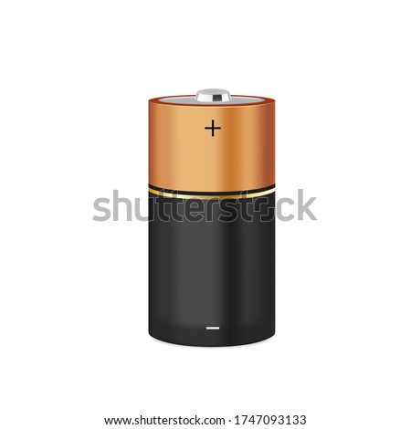 Battery on white background, template for design. Vector icon.