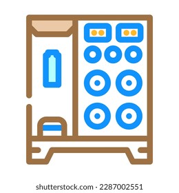 battery organizer garage tool color icon vector. battery organizer garage tool sign. isolated symbol illustration