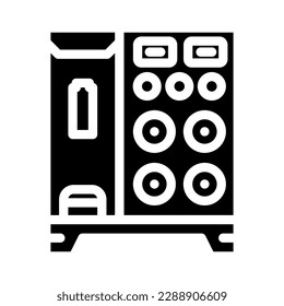 battery organizer garage tool glyph icon vector. battery organizer garage tool sign. isolated symbol illustration