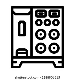 battery organizer garage tool line icon vector. battery organizer garage tool sign. isolated contour symbol black illustration