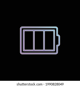Battery Outline In A Circle blue gradient vector icon