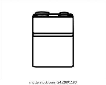 Ilustración vectorial de diseño de contorno de batería