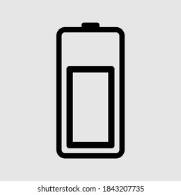 ilustración de vector aislado de icono de contorno de batería