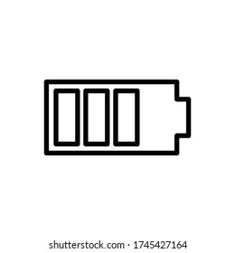 Batería con vector de icono de contorno