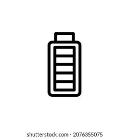 Battery With Outline Icon Vector