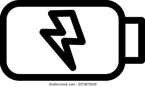  Diseño del icono del contorno de la batería
