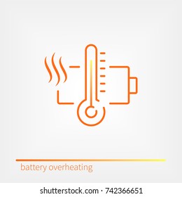 battery overheating icon