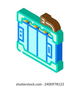 battery pack energy storage isometric icon vector. battery pack energy storage sign. isolated symbol illustration