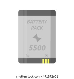 Battery pack  flat colorful clipart isolated