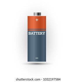 Battery pack. Primary cells or non-rechargeable batteries. Secondary cells or accumulators. Car battery. Illustration of the strength of the bank.vector.