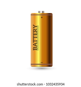 Battery pack. Primary cells or non-rechargeable batteries. Secondary cells or accumulators. Car battery. Illustration of the strength of the bank.vector.