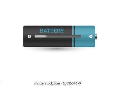 Battery pack. Primary cells or non-rechargeable batteries. Secondary cells or accumulators. Car battery. Illustration of the strength of the bank.vector.
