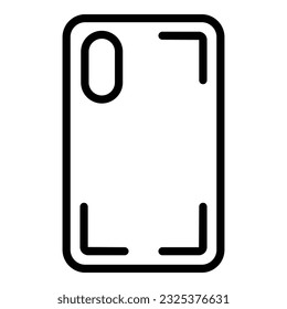 Battery phone cover icon outline vector. Case smartphone. Mobile cell
