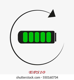 battery for the phone icon, vector illustration eps10