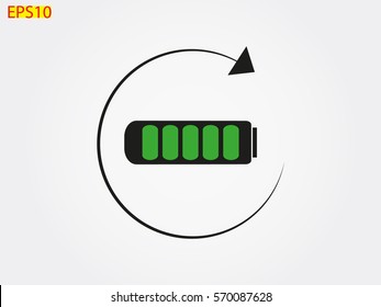 battery for the phone icon, vector illustration eps10