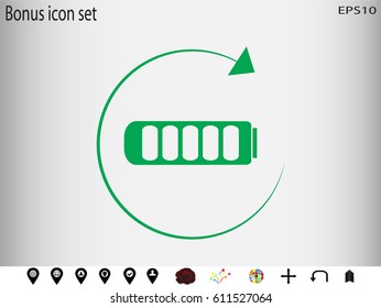 battery for the phone icon, vector illustration eps10