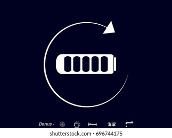 battery for the phone icon, vector illustration eps10
