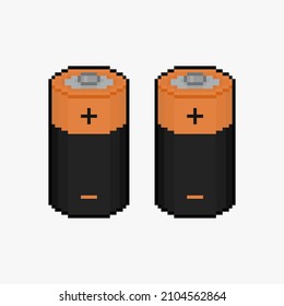 Battery in pixel art style