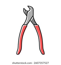 battery pliers color icon vector. battery pliers sign. isolated symbol illustration