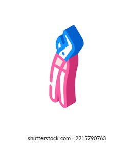 vectores de iconos isométricos de las pinzas de batería. señalización de los alicates de la batería. ilustración de símbolo aislado