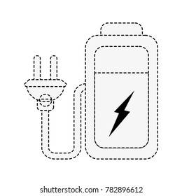 Battery with plug