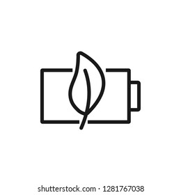 Battery with plug icon in modern line style. High quality gray outline pictogram for web site design and mobile apps. Vector illustration on a white background.