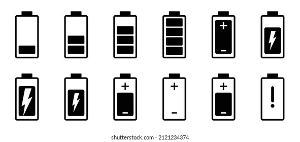 Battery plug power status icon