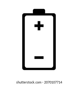 Battery plus and minus icon