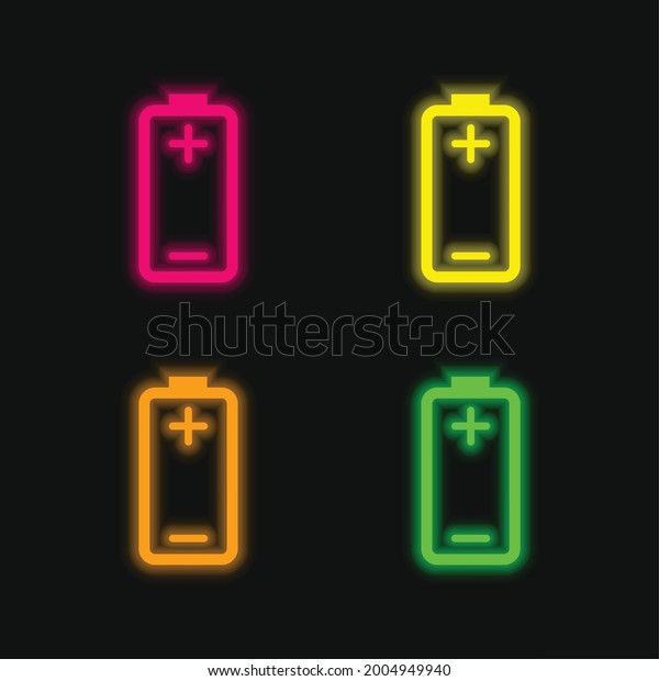 Battery Plus Minus Signs Positive Negative Stock Vector (Royalty Free ...