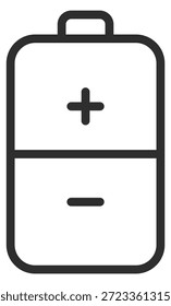 Una batería con un signo más