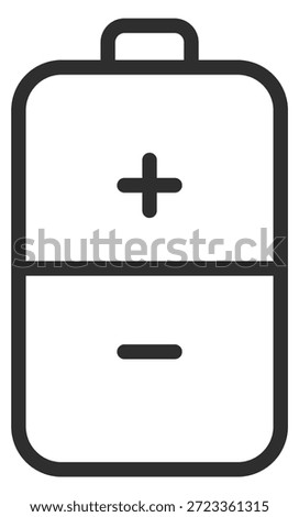 A battery with a plus sign on it