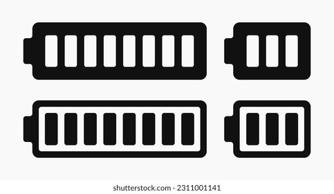battery power accumulator line shape icon vector flat illustration