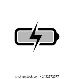 Battery Power Charging Vector Icon Design Template
