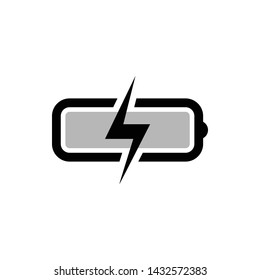 Battery Power Charging Vector Icon Design Template