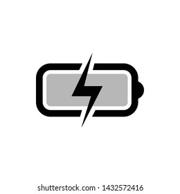 Battery Power Charging Vector Icon Design Template