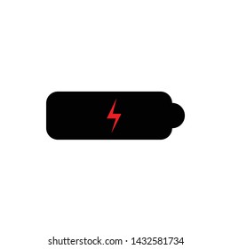 Battery Power Charging Vector Icon Design Template