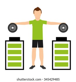 battery power design, vector illustration eps10 graphic 