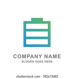 Battery Power Electricity Technology Logo Vector Icon