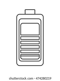 battery power energy charge level  icon. Flat and isolated design. Vector illustration