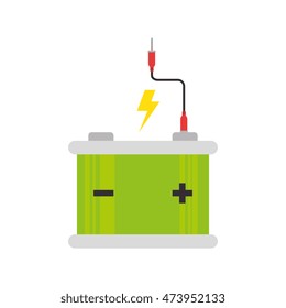 battery power energy electricity generator device vector illustration