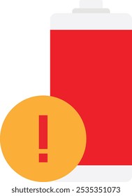 Battery Power Energy Icon Vector Flat Illustration
