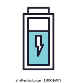 battery power energy isolated icon vector illustration design