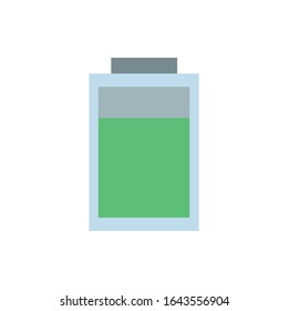 battery power flat style icon vector illustration design
