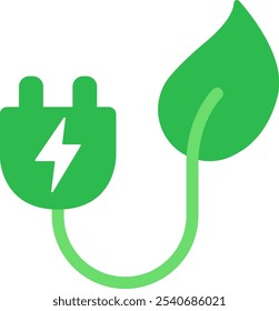 battery power green energy icon