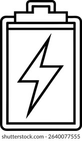 Battery power icon energy charge symbol. vector battery icon. battery icon on white background