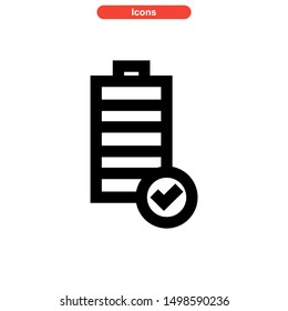 battery power icon isolated sign symbol vector illustration - high quality black style vector icons

