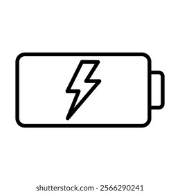 Battery Power icon line vector illustration