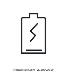 Battery Power Icon. Mobile Device Components Vector Icon	