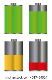 Battery power icons set
